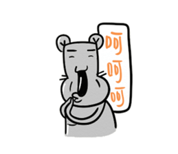 big nose hippo sticker #11816441