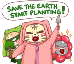 CatRabbit ; Go Green sticker #11817943