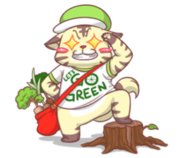 CatRabbit ; Go Green sticker #11817945