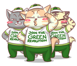 CatRabbit ; Go Green sticker #11817953