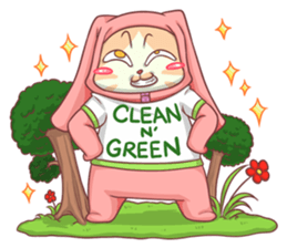 CatRabbit ; Go Green sticker #11817954