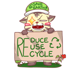 CatRabbit ; Go Green sticker #11817955