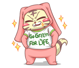 CatRabbit ; Go Green sticker #11817958