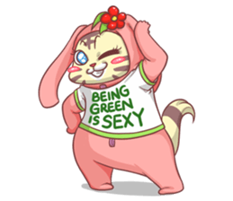 CatRabbit ; Go Green sticker #11817961