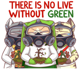 CatRabbit ; Go Green sticker #11817963