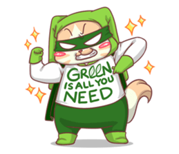 CatRabbit ; Go Green sticker #11817964