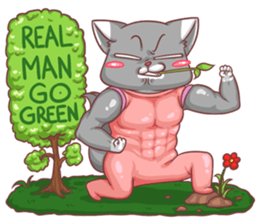 CatRabbit ; Go Green sticker #11817966