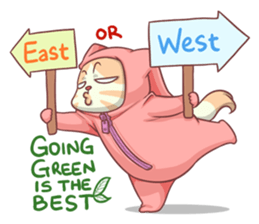 CatRabbit ; Go Green sticker #11817967