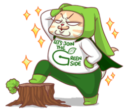 CatRabbit ; Go Green sticker #11817970