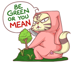 CatRabbit ; Go Green sticker #11817971