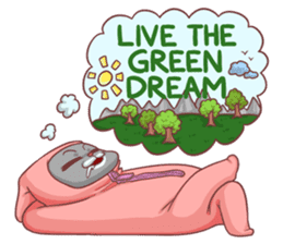 CatRabbit ; Go Green sticker #11817972