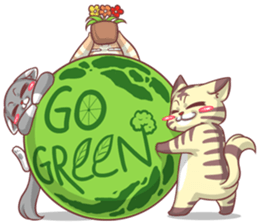 CatRabbit ; Go Green sticker #11817973