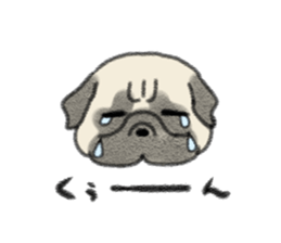 Pug with warm mood sticker #11818779