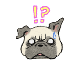 Pug with warm mood sticker #11818785