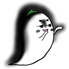 Ghost artist wearing a beret