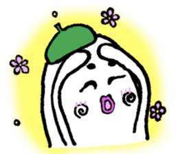 Ghost artist wearing a beret sticker #11819014