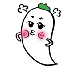 Ghost artist wearing a beret sticker #11819017