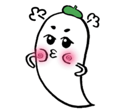 Ghost artist wearing a beret sticker #11819017