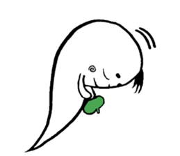 Ghost artist wearing a beret sticker #11819018