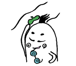 Ghost artist wearing a beret sticker #11819020