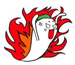 Ghost artist wearing a beret sticker #11819023