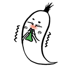 Ghost artist wearing a beret sticker #11819024