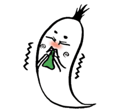 Ghost artist wearing a beret sticker #11819024