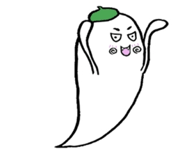 Ghost artist wearing a beret sticker #11819026