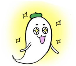 Ghost artist wearing a beret sticker #11819028