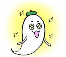 Ghost artist wearing a beret sticker #11819028