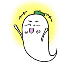 Ghost artist wearing a beret sticker #11819029