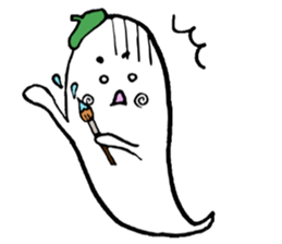 Ghost artist wearing a beret sticker #11819031