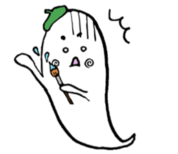 Ghost artist wearing a beret sticker #11819031