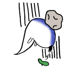 Ghost artist wearing a beret sticker #11819033