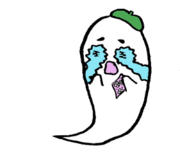 Ghost artist wearing a beret sticker #11819034