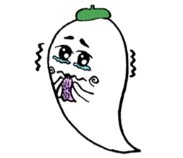 Ghost artist wearing a beret sticker #11819035