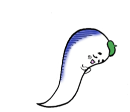 Ghost artist wearing a beret sticker #11819036