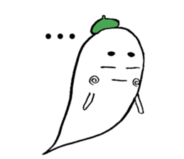 Ghost artist wearing a beret sticker #11819037