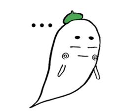 Ghost artist wearing a beret sticker #11819037