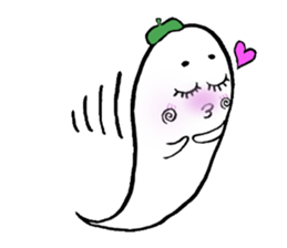 Ghost artist wearing a beret sticker #11819039