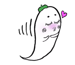 Ghost artist wearing a beret sticker #11819039