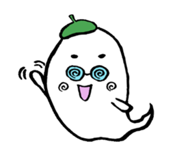 Ghost artist wearing a beret sticker #11819040