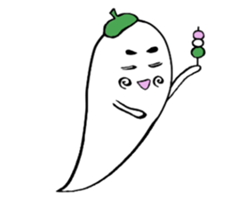 Ghost artist wearing a beret sticker #11819042