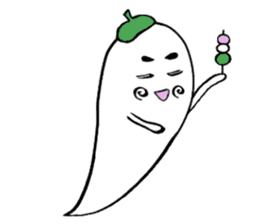 Ghost artist wearing a beret sticker #11819042