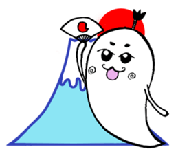 Ghost artist wearing a beret sticker #11819045