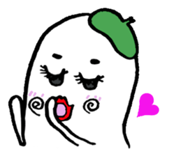 Ghost artist wearing a beret sticker #11819046