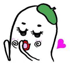 Ghost artist wearing a beret sticker #11819046