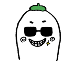 Ghost artist wearing a beret sticker #11819048