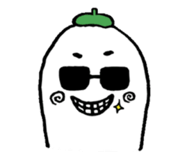 Ghost artist wearing a beret sticker #11819048