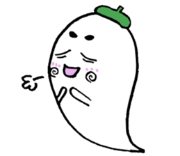 Ghost artist wearing a beret sticker #11819050